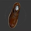 Brown Leather Lace Up Boots With Side Zipper And Thick Rubber Sole Casual Style
