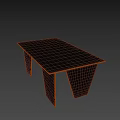 Black Modern Coffee Table With Unique Leg Structure For Living Room