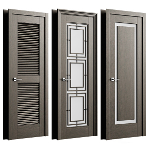 Modern door single door 3d model