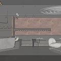 Modern Beauty Salon Interior Design With Reception Counter And Luxury Decorative Elements
