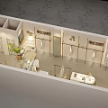 Clothing Store Interior Design With Clothing Racks Displayed Clothes And Decorations