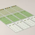 Organized Parking Lot Layout With Marked Green And White Parking Spaces