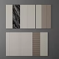 Modern Interior Wall Panel Design Featuring Marble Texture Wood Grain And Smooth Surfaces 3d model