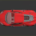 Red Sports Car With Sleek Aerodynamic Design And Black Alloy Wheels On Reflective Surface