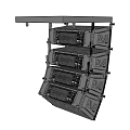 Stacked Black Professional Audio Speaker System With Multiple Units For Live Stage Performances 3d model