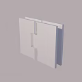 Modern White Switch Panel with Sleek Minimalist Design for Home Wall Use 3d model