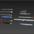 Different Types Of Military Missiles With Various Colors And Modern Designs