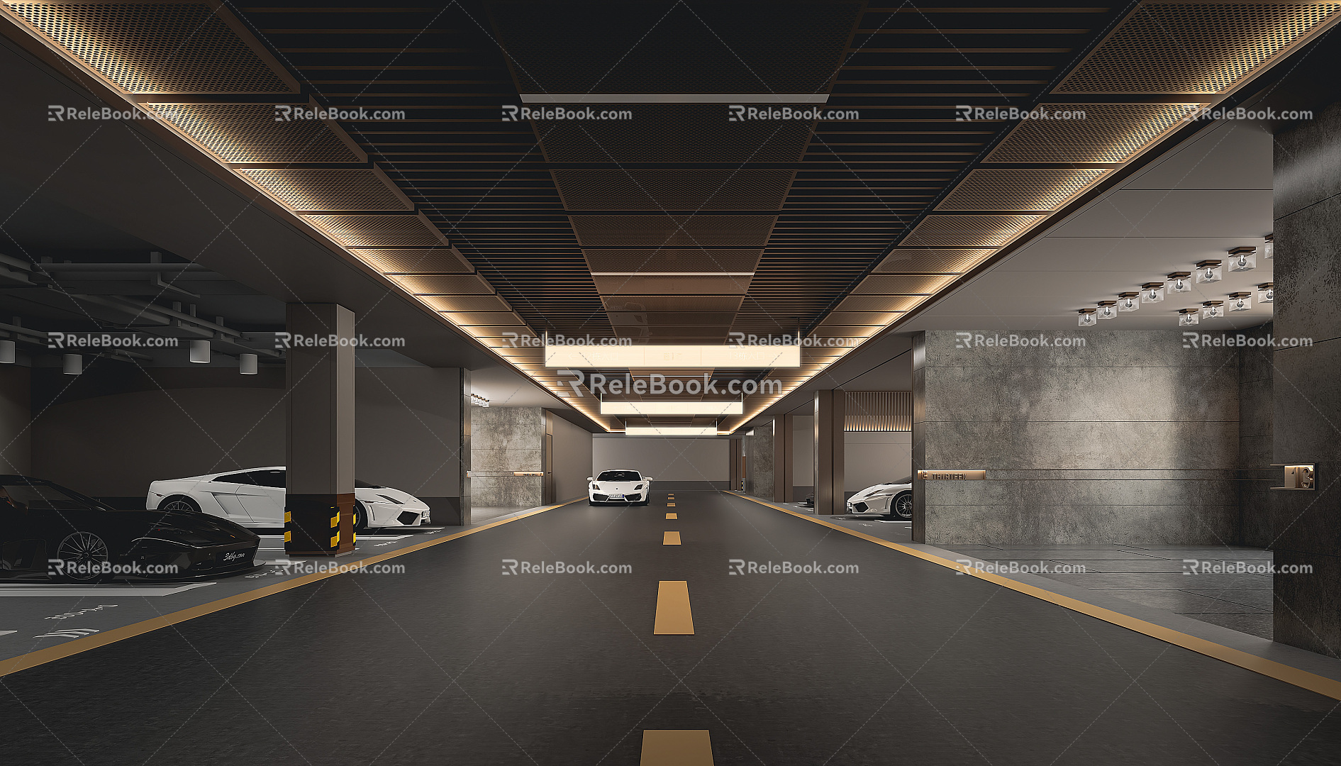 Underground Parking Modern Parking 3d model