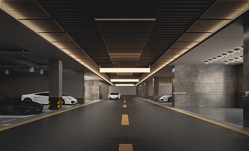 Underground Parking Modern Parking 3d model