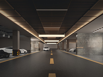 Underground Parking Modern Parking 3d model