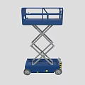 Scissor Lift Industrial Equipment Mobile Hydraulic Platform with Guardrail and Wheels
