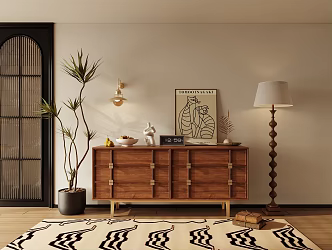 Low Cabinet Bucket Cabinet Decorative Cabinet Sideboard Finished Cabinet 3d model
