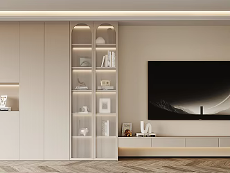 Modern TV background wall Simple TV background wall 3d model