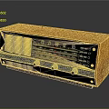 Vintage Wooden Case Radio With Classic FM Dial And Control Knobs Design 3d model