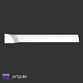 White Long Curved Structural Component For Furniture And Decorative Design