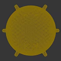 Light Beige Round Spherical Object With Multiple Small Protrusions On Surface 3d model
