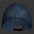 Blue Denim Baseball Cap With Stitching Details And Classic Design