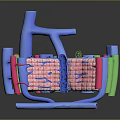 modern eukaryotic cell cross section cell structure cell tissue 3d model