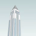 Tall Modern Office Building With Spire And Glass Facade Design