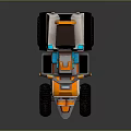 Rugged Mountain Terrain Perfect For Off Road ATV With Large Tires And Orange White Design