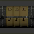 Vintage Metal Door Handle With Combination Lock Design Featuring Golden Dials And Letters