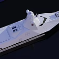White Chinese Coast Guard Yacht With Small Boat And Number 31301 On Water