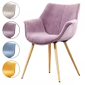 Stylish Modern Accent Chair In Multiple Colors With Velvet Upholstery And Wooden Legs
