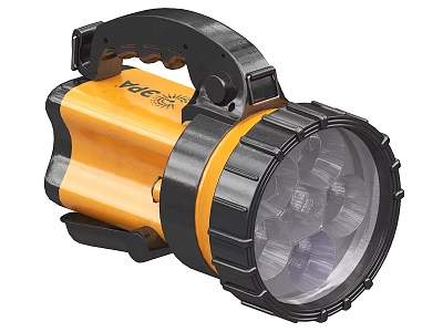 Kee Portable Yellow And Black Flashlight With Bright LED Light As Daily Electrical Appliance 3d model