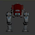 Game Movie Character Robot With Red Gray Mechanical Armor And Sci Fi Mechanical Design
