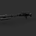Modern Tactical Sniper Rifle With Scope Silencer Black Design Long Barrel