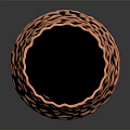 Metallic Copper Vase With Intricate Honeycomb Texture On Black Background And Reflection