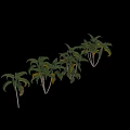 Decorative Palm Tree Ornament Set With Tropical Green Leaves For Home Decor
