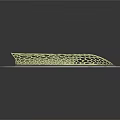 Modern Curved Light Green Pergola Featuring Intricate Honeycomb Structure On Reflective Circular Platform