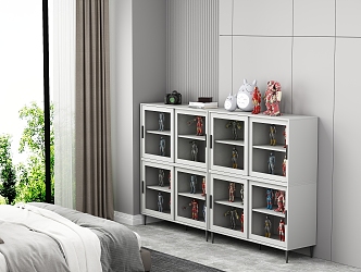 Bedroom Bookcase Hand-made Decorative Cabinet Side Cabinet 3d model