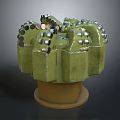 Multi Tooth Green Body Industrial Drill Bit With Tungsten Carbide Tips And Brown Base
