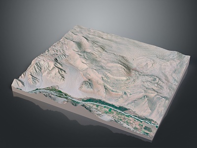 Geography, topography, mountain shape, ridge, ridge, valley, mountain range, canyon, geomorphology, mountain peak, mountain body 3d model