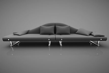 modern double sofa leisure sofa 3d model