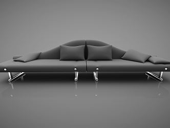 modern double sofa leisure sofa 3d model