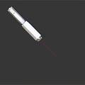 Futuristic Laser Weapon In White And Green With Grip And Barrel Design
