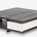 Modern Coffee Table Designs With Wooden Tops Metal Frames And Storage Features 3d model