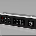 Electronic Control Panel with Digital Display Temperature Settings Timer and Warning Icons