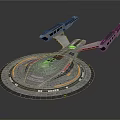 Modern Spaceship Picard Spaceship Star Trek Spaceship 3d model