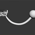 Exquisite Silver Nose Ring Jewelry With Shiny Diamond And Elegant Design Details