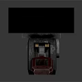 Industrial Mechanical Equipment With Red Handle And Metal Components On Black Base