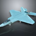 Light Blue Spacecraft Model With Cockpit Wings And Reflective Surface For Aerospace Study