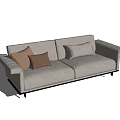 Modern double sofa multiplayer sofa 3d model
