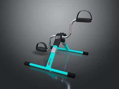 Kettler Stationary Bike With Teal Frame Black Accents And Control Panel 3d model
