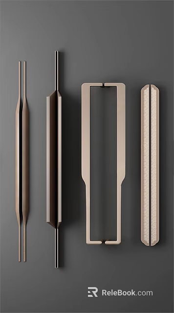 Modern Door Handles With Sleek Designs And Various Styles For Home Interior Decoration 3d model 
