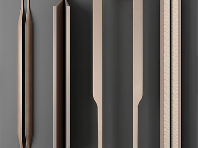 Modern Door Handles With Sleek Designs And Various Styles For Home Interior Decoration 3d model