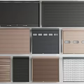 Various Modern Door Panel Designs With Different Colors Textures And Patterns 3d model
